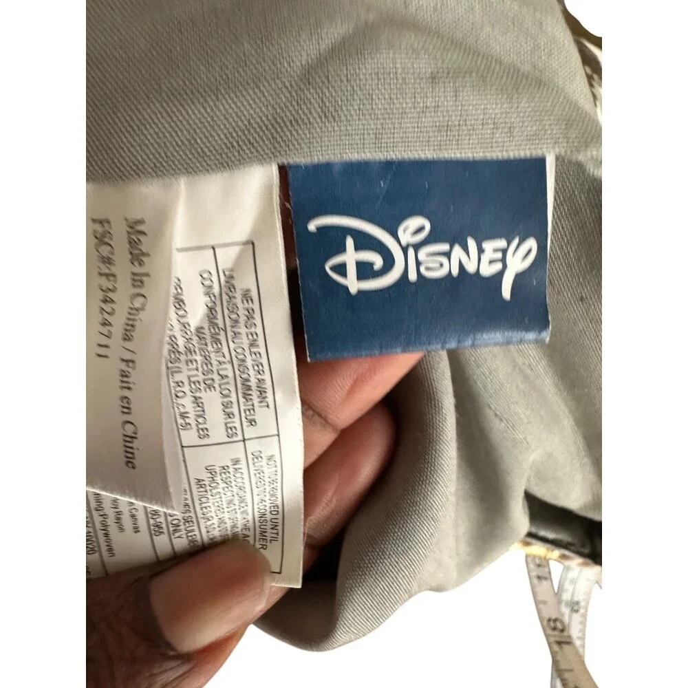 Disney Mickey Mouse Canvas & Faux Leather Bucket Bag With Rope Handle Rusack